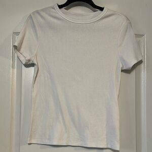 No Boundaries White Short Sleeve Fitted Tee